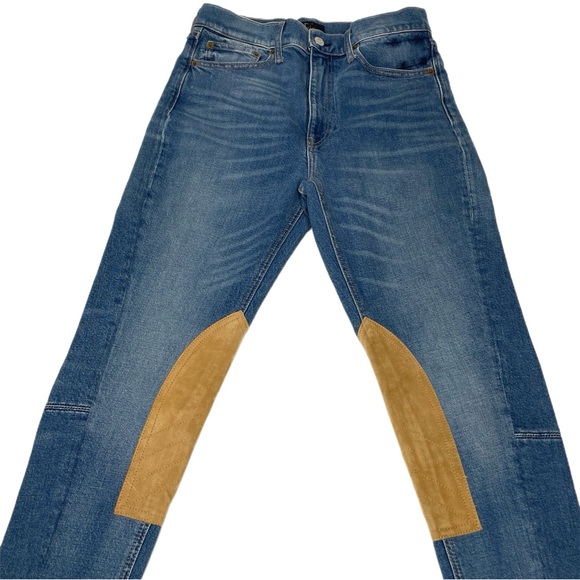 Polo Ralph Lauren Suede Patch Jeans Sz 28 - Picture 5 of 16